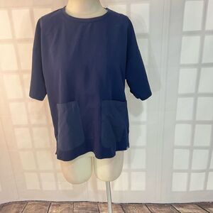Figs Navy Blue Women's Blouse
